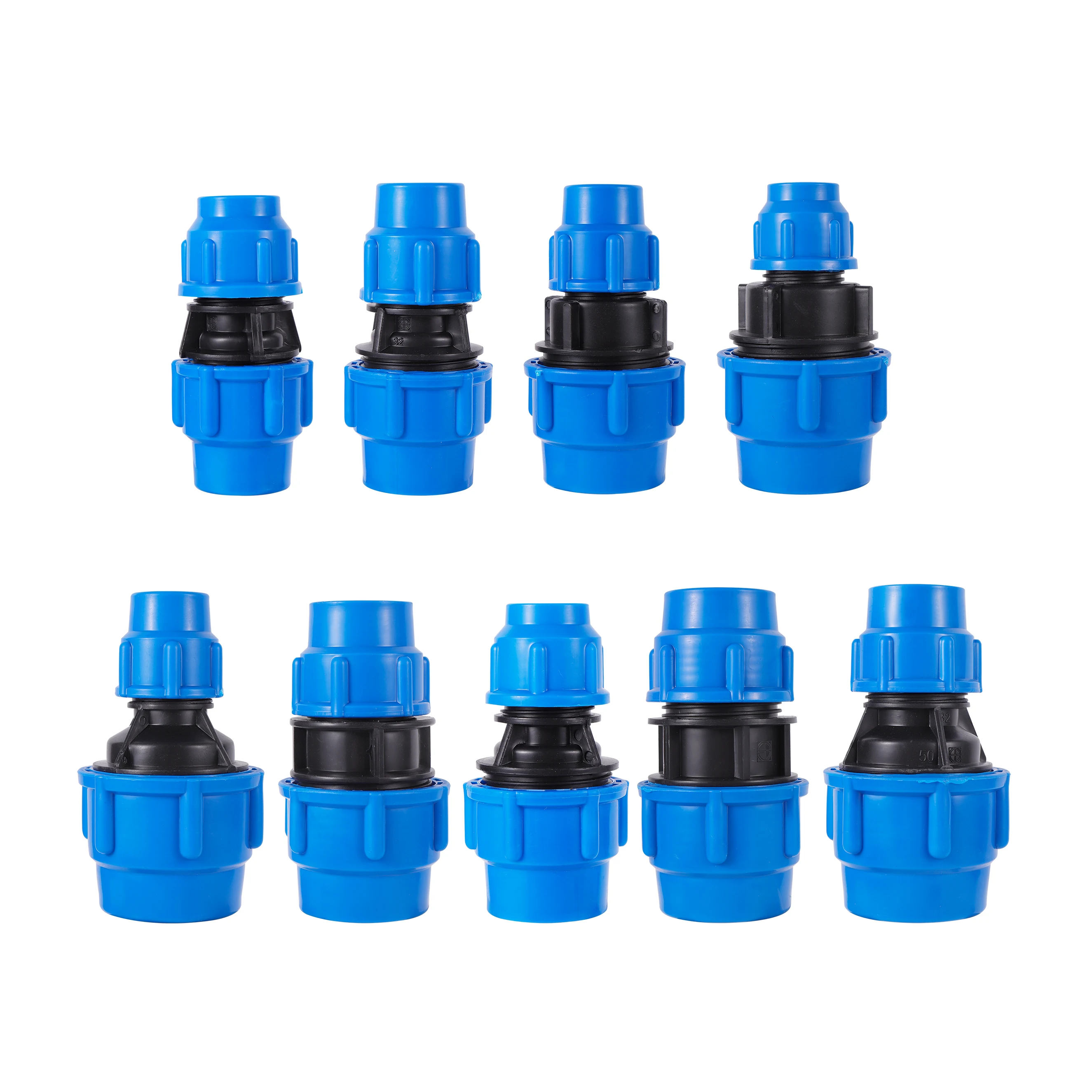 Divisor de agua de PVC para grifo, Conector de reducción rápida, accesorios de tubería de agua de riego para agricultura y jardín, 20/25/32/40/50mm, 1 unidad