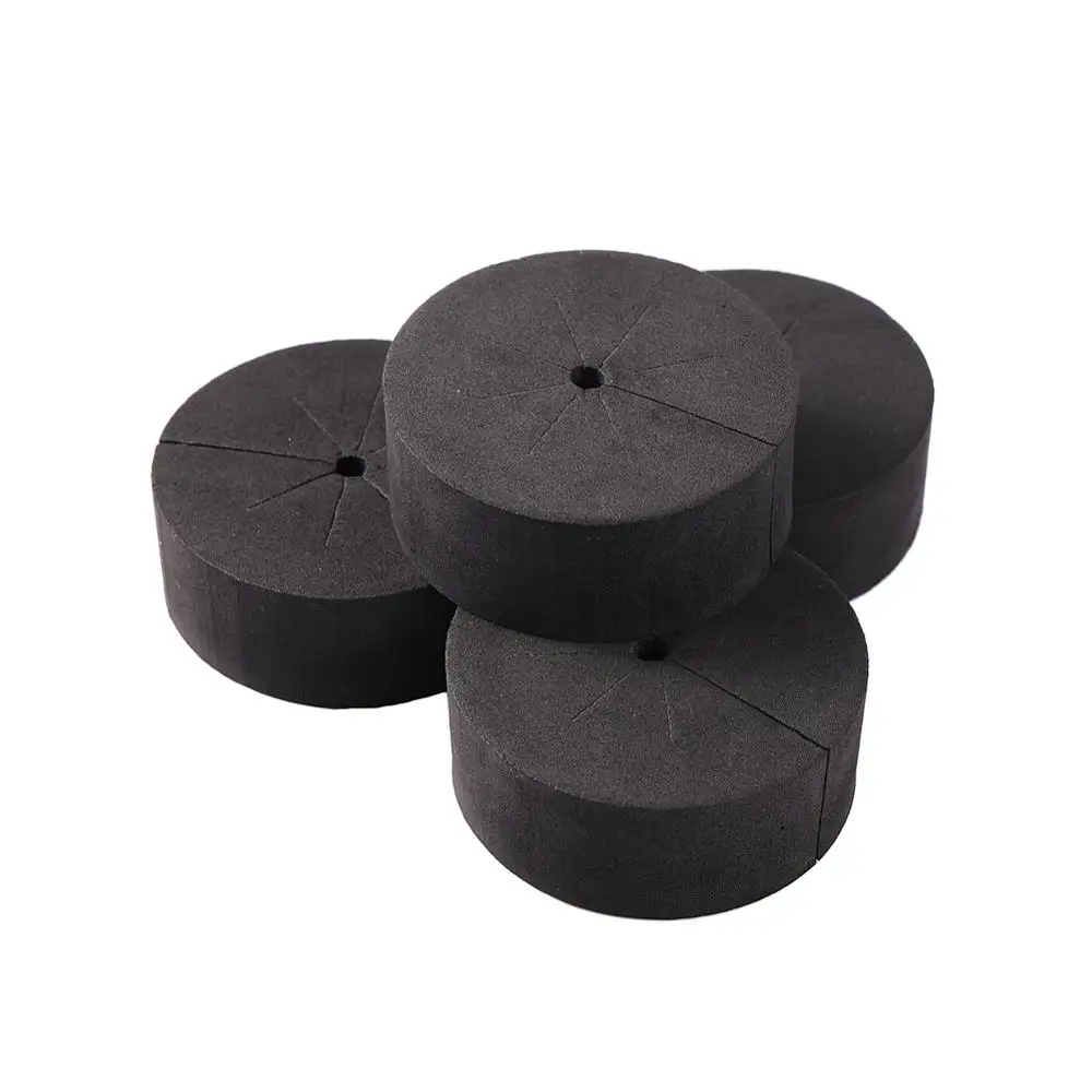 Collares de neopreno negro de 30 piezas, 48mm x 19mm, sistema hidropónico, esponja de cultivo, germinación de plantas de jardín, clones de siembra