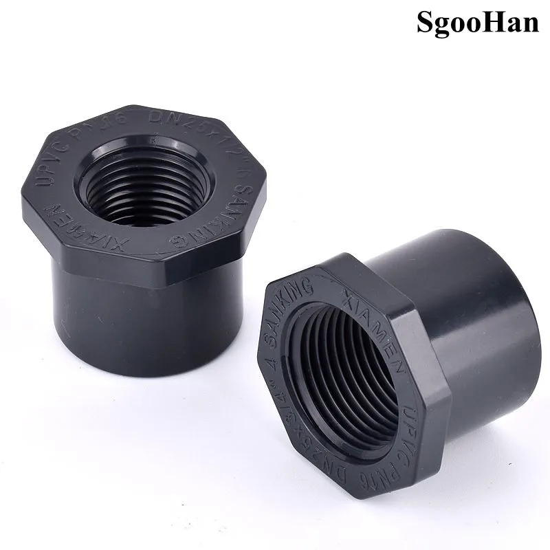 Buje de hilo femenino UPVC, conector reductor recto para riego de jardín, adaptador de tubería de agua para acuario, pecera, 1 ~ 10 Uds.