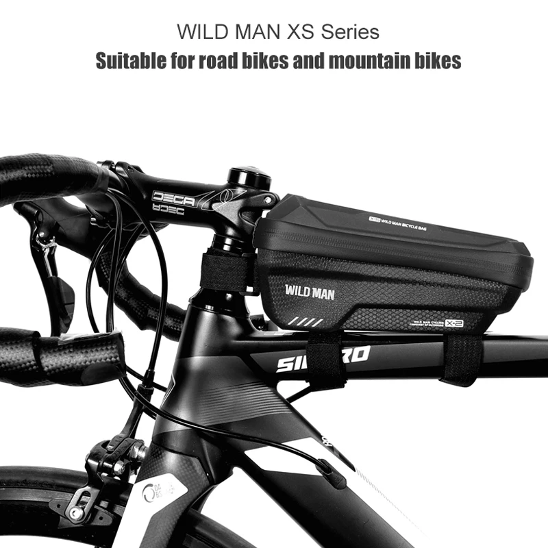 WILD MAN X2 bolsa de bicicleta EVA carcasa dura pantalla táctil impermeable bicicleta de carretera de alta capacidad bicicleta de montaña antivibración ciclismo