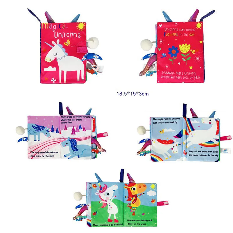Gran oferta, juguete educativo de Aprendizaje Temprano para bebés de 0 a 36 meses, libro de tela con cola, rompecabezas de papel con sonido interactivo para padres e hijos, sonajero