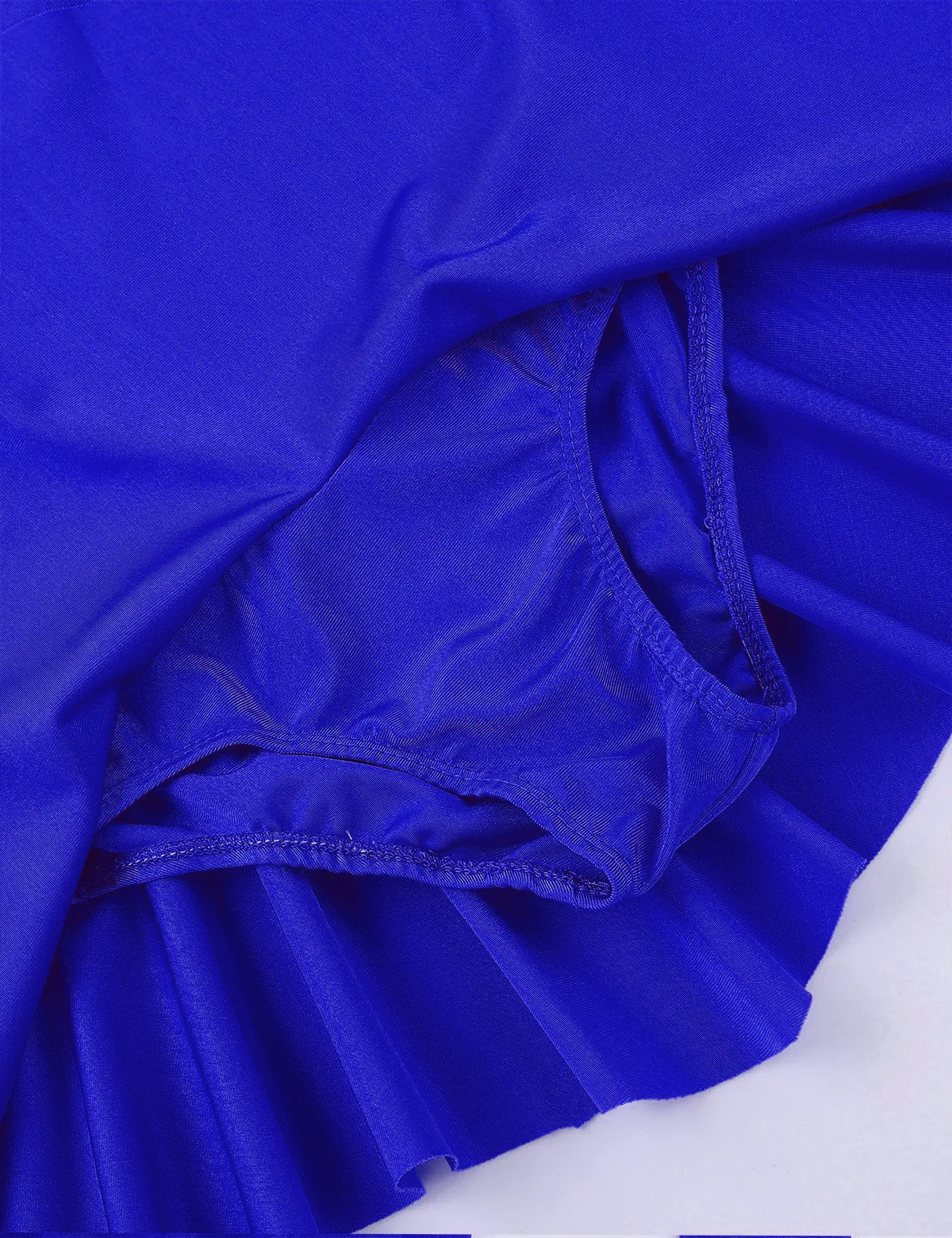 Vestido de patinaje sobre hielo de manga larga para niñas, malla transparente con diamantes de imitación, leotardo de baile de Ballet, vestidos de patinaje sobre ruedas huecos de tul