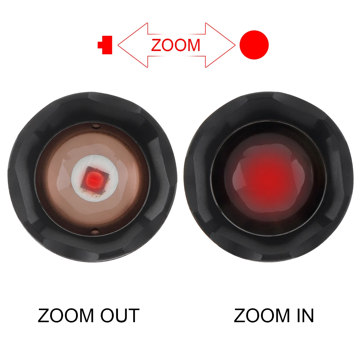Linterna IR de seguridad de 850nm y 940nm, foco con zoom, luz infrarroja para caza, impermeable, visión nocturna, lámpara para Rifle