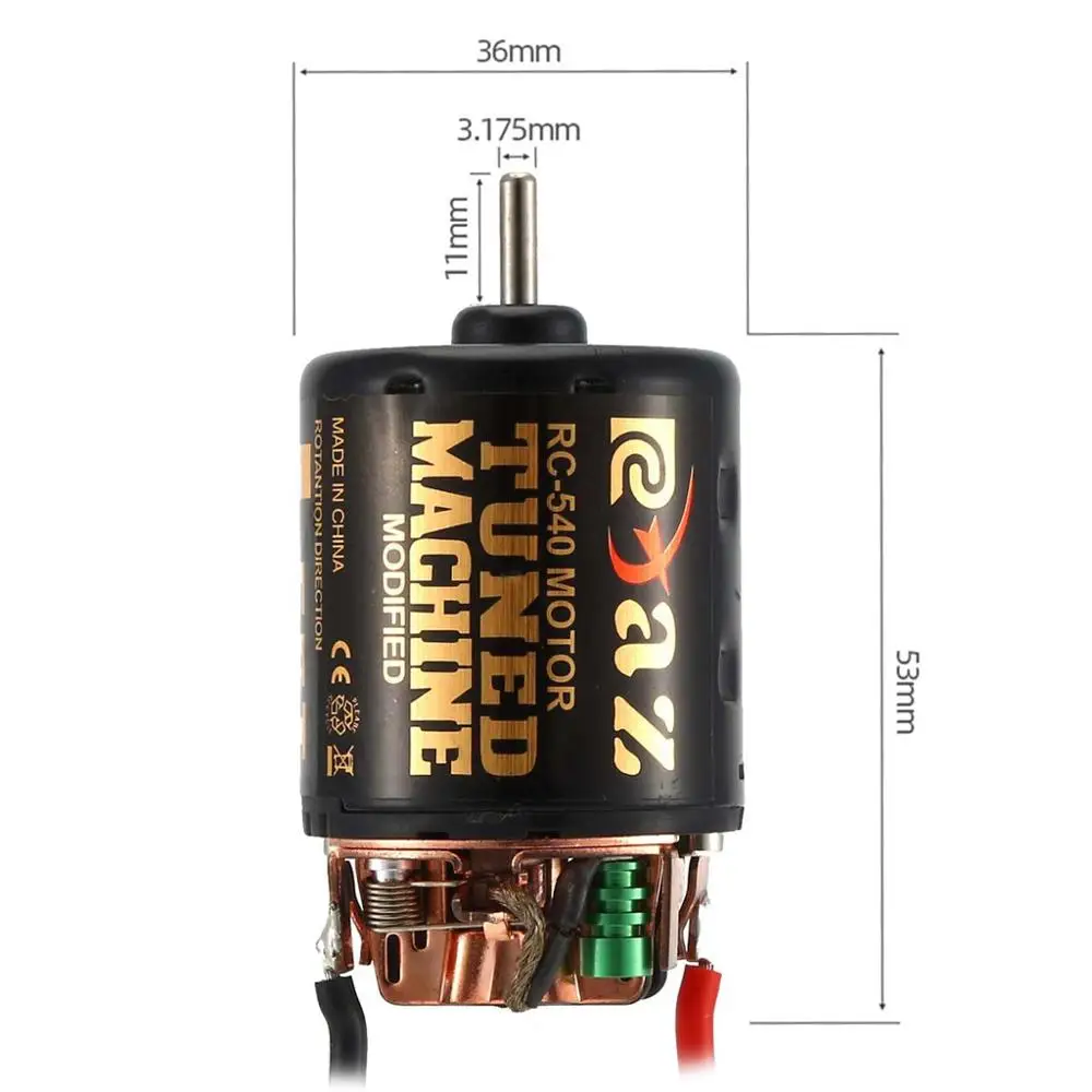 YSIDO 540 Combo Motor cepillado 55T 45T 35T 60A ESC para 1/10 todoterreno Rock Crawler escalada RC coche Traxxas TRX4 Axial SCX10