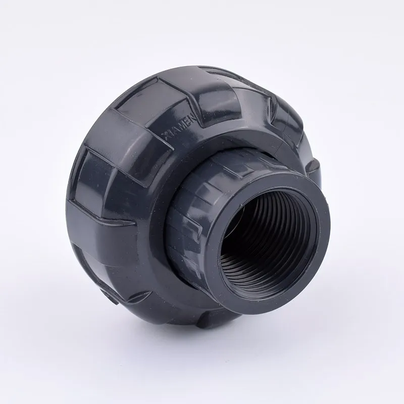 Conector de tubería de agua de unión de doble rosca hembra UPVC, accesorios de riego de plantas de jardín, alta calidad, 1/2 "-2"