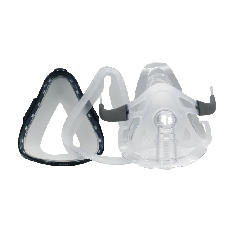 BMC-mascarilla facial completa CPAP F1A, máscara con casco S/M/L, 3 tamaños, cojines para máquina CPAP, respiración de aire médica, Apnea del sueño, antirronquidos