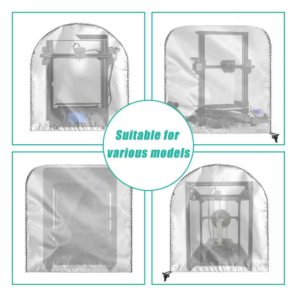 Cubierta para Impresora 3D, Insonorizada, Antipolvo, con Calefacción, Compatible con Ender 3