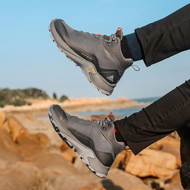 HUMTTO-zapatos de senderismo para hombre y mujer, botas de escalada al aire libre, acampada, caza, montaña, Trekking, calzado táctico de nieve
