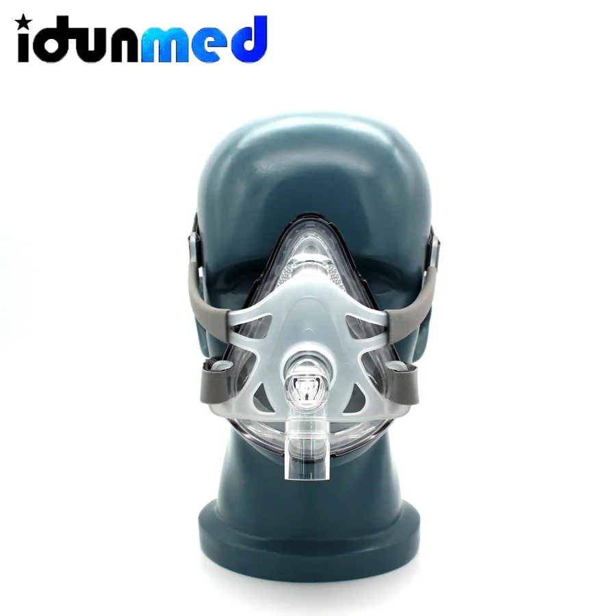 BMC CPAP-mascarilla facial completa sin frente, Bipap con suministros para la cabeza, Apnea del sueño, accesorios de respiración antironquidos