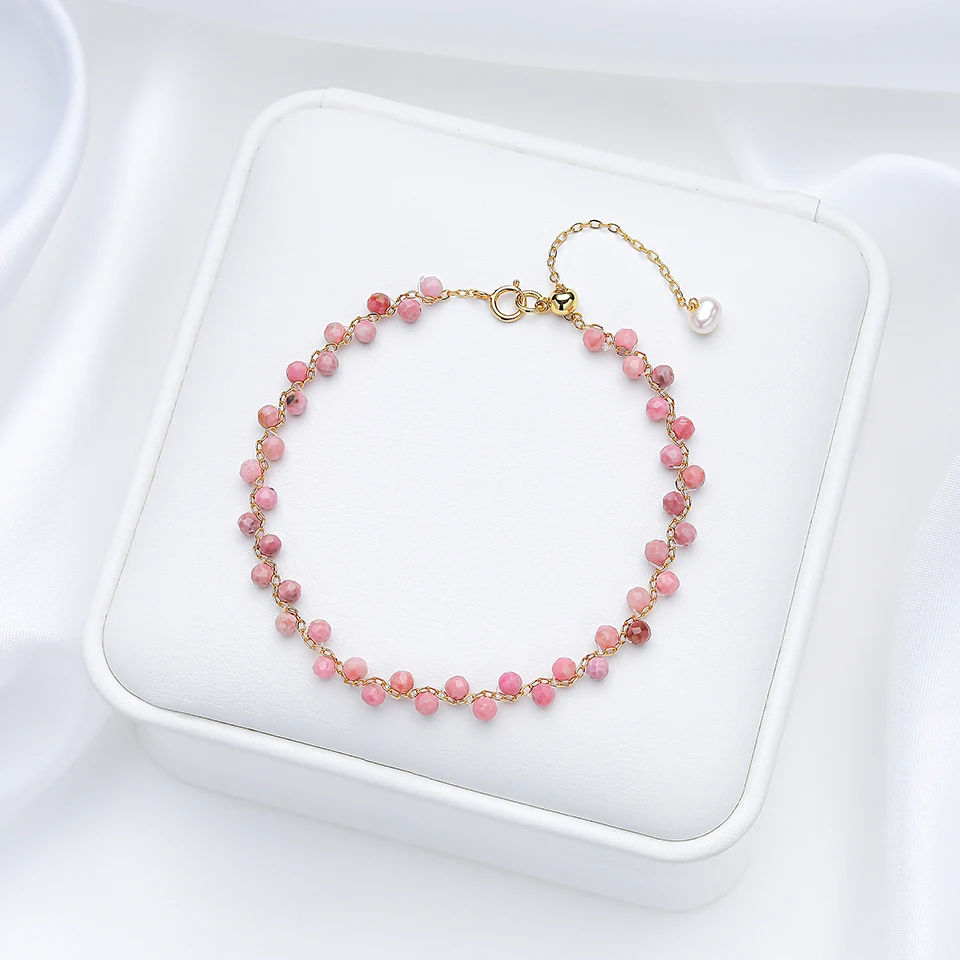 Pulsera de turmalina de piedra Natural de 3MM para mujer, joyería para fiesta, boda, regalo de lujo, brazalete ajustable hecho a mano con amatista