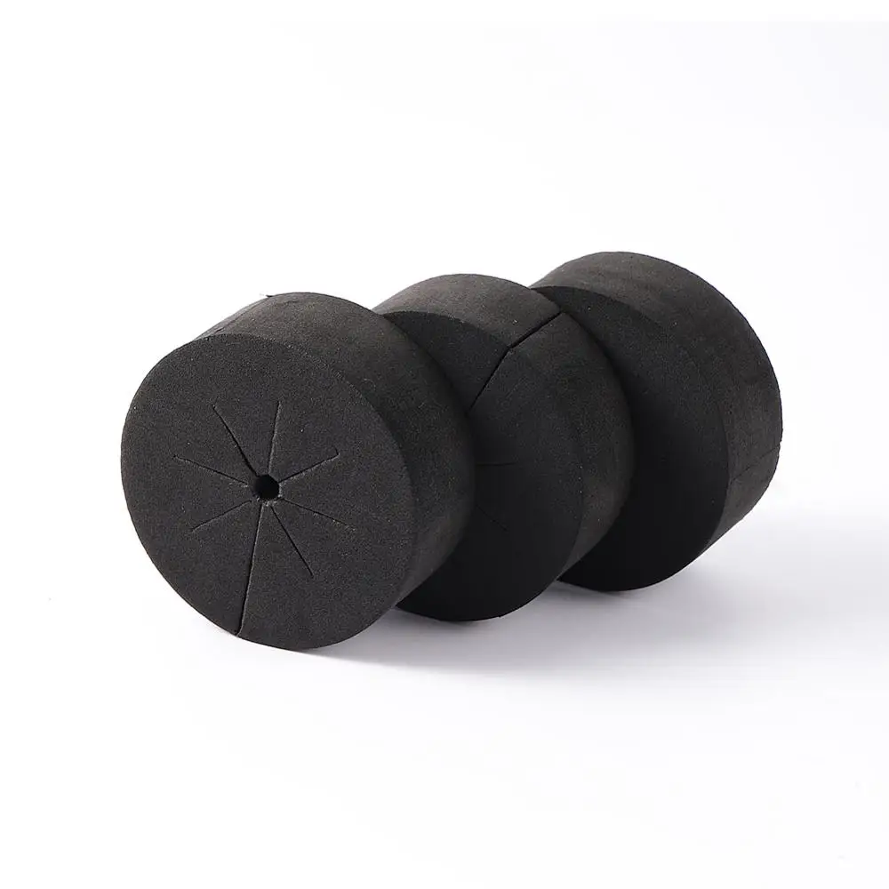 Collares de neopreno negro de 30 piezas, 48mm x 19mm, sistema hidropónico, esponja de cultivo, germinación de plantas de jardín, clones de siembra