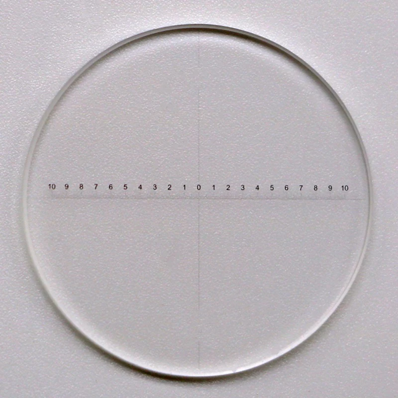 Micrómetro ocular de diámetro de 24mm, regla cruzada de vidrio óptico, anillos de círculos concéntricos de red, aguja para microscopio estéreo de 30 30,5mm
