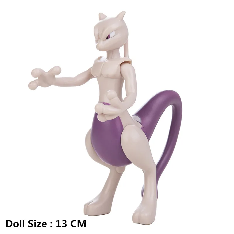 Figuras de Anime de la Película de Dibujos Animados de Pokémon de 3-13 cm, Pikachu, Mewtwo, Gurado, Blastoise, Colección de Figuras de Acción, Juguetes de Regalo