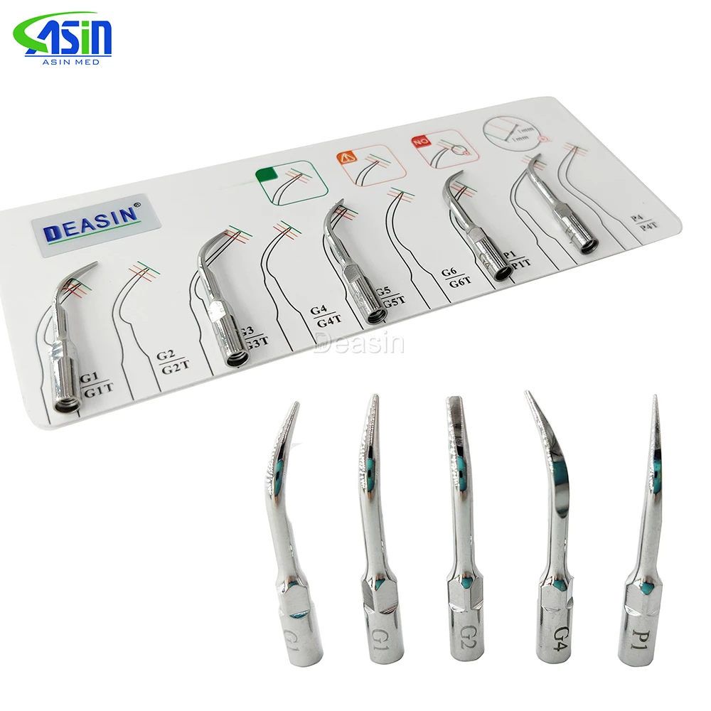 5 Puntas de Repuesto GD1/GD2/GD3/GD4/PD1/PD3 para Scaler Dental Ultrasónico Satelec DTE NS*
