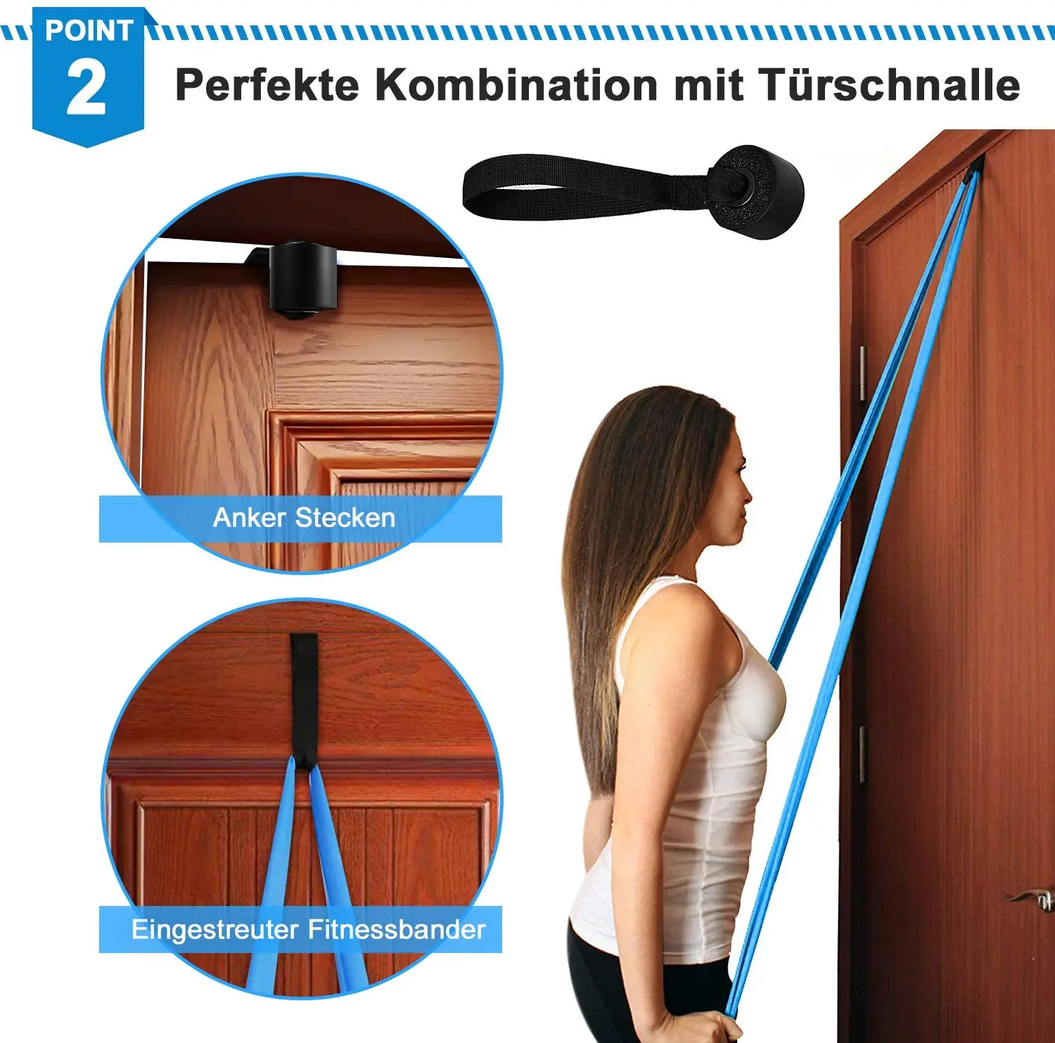 Bandas Elasticas Fitness, 3 Piezas 1.5M/1.8M/2.0M Bandas de Resistencia con 3 Niveles, Cintas Elasticas Fitness para Yoga, Pilates, Crossfit, Estiramientos, Muscular, Piernas, Brazos, Fuerza