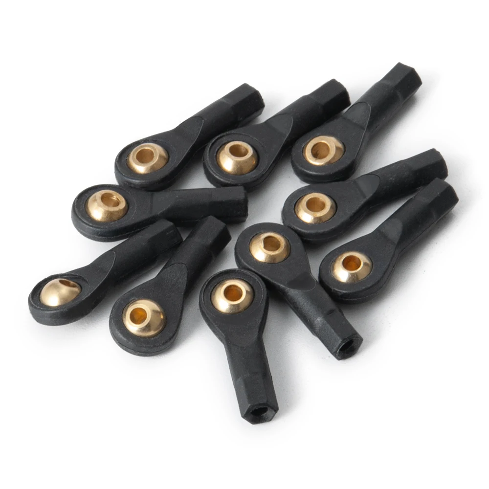 YEAHRUN 10 Uds M2 M3 extremo de varilla soporte de cabeza de bola extremos de varilla de amarre juntas esféricas de plástico tornillo de mano derecha para RC coche barco avión camiones