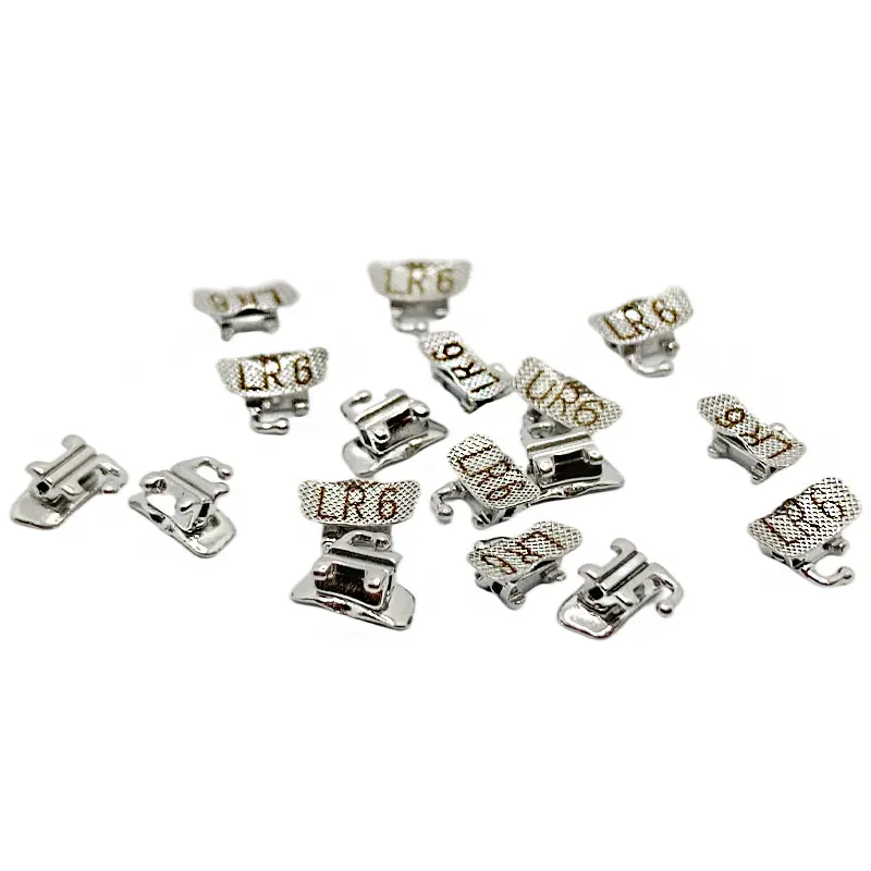 Roth tubo bucal de ortodoncia, 1er Molar Convertible, marca láser, tubos individuales, Base de malla, 20 juegos