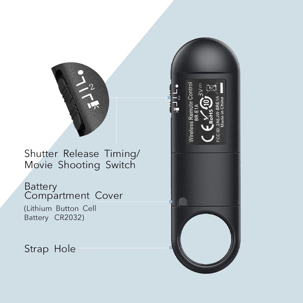 Disparador de Control remoto inalámbrico BR-E1 para Canon EOS R5II R50 R8 R6II RP 850D 6DII 90D 77D 800D 200DII M200 M50II G7XIII