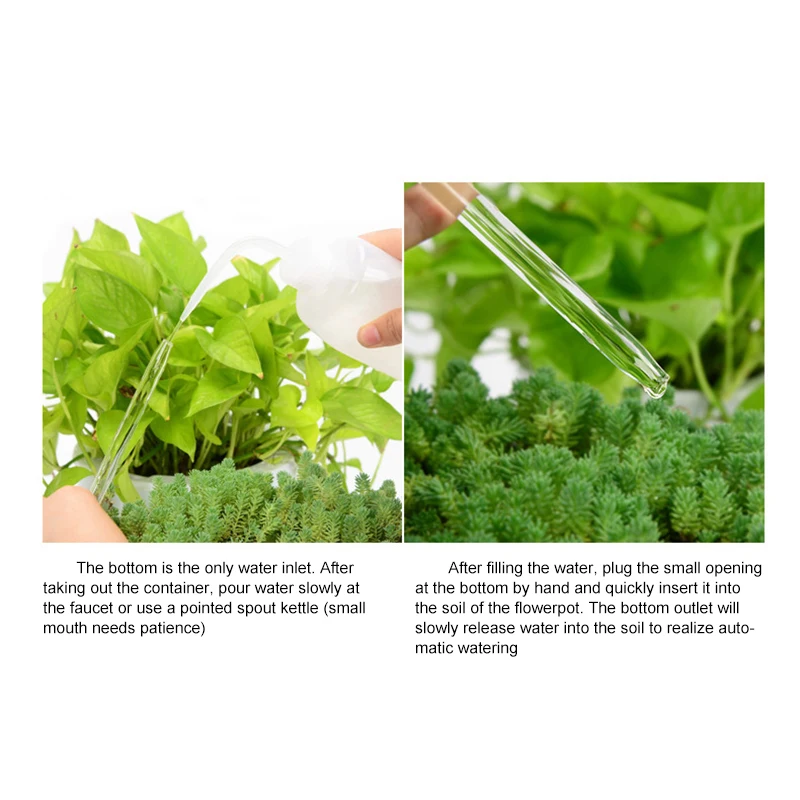 Dispositivo de riego automático de flores, estacas de autorriego de vidrio, bebedero de vidrio para plantas, globo de agua de riego automático CL