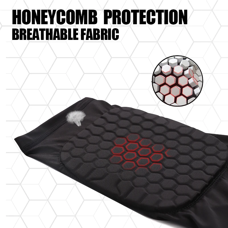 Mallas deportivas para correr para hombre, rodillera anticolisión, pantalones de compresión de secado rápido, mallas de entrenamiento físico de alta elasticidad para gimnasio 3/4