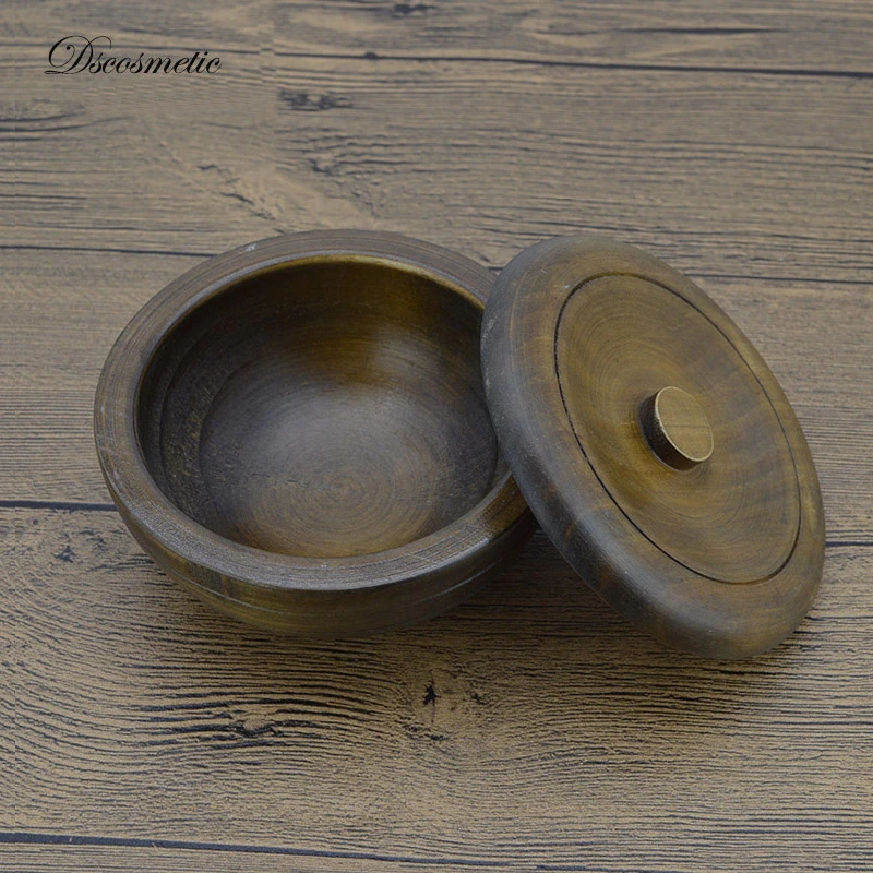 Tazón de afeitar de madera Dscosmetic para hombre, taza de jabón de afeitar, taza de madera para afeitar para hombre