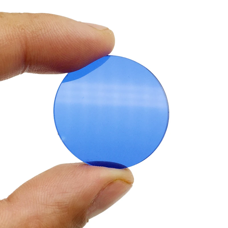 Filtro de Color azul para microscopio profesional 45 42 35 32 mm para accesorios de piezas de microscopio biológico óptico