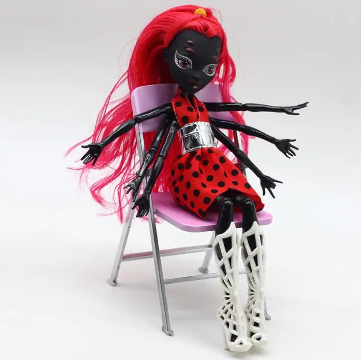 1 Uds. Muñecas monstruo de moda de alta calidad Dráculaura/Clawdeen Wolf/Frankie Stein/negro WYDOWNA Spider cuerpo móvil juguetes para niñas