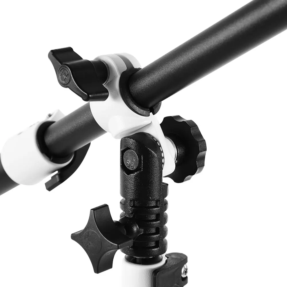 Soporte de cabeza giratoria, soporte de brazo de disco reflector con brazo de pluma telescópica, bolsa de arena de luz superior para Speedlite Mini Flash estroboscópico