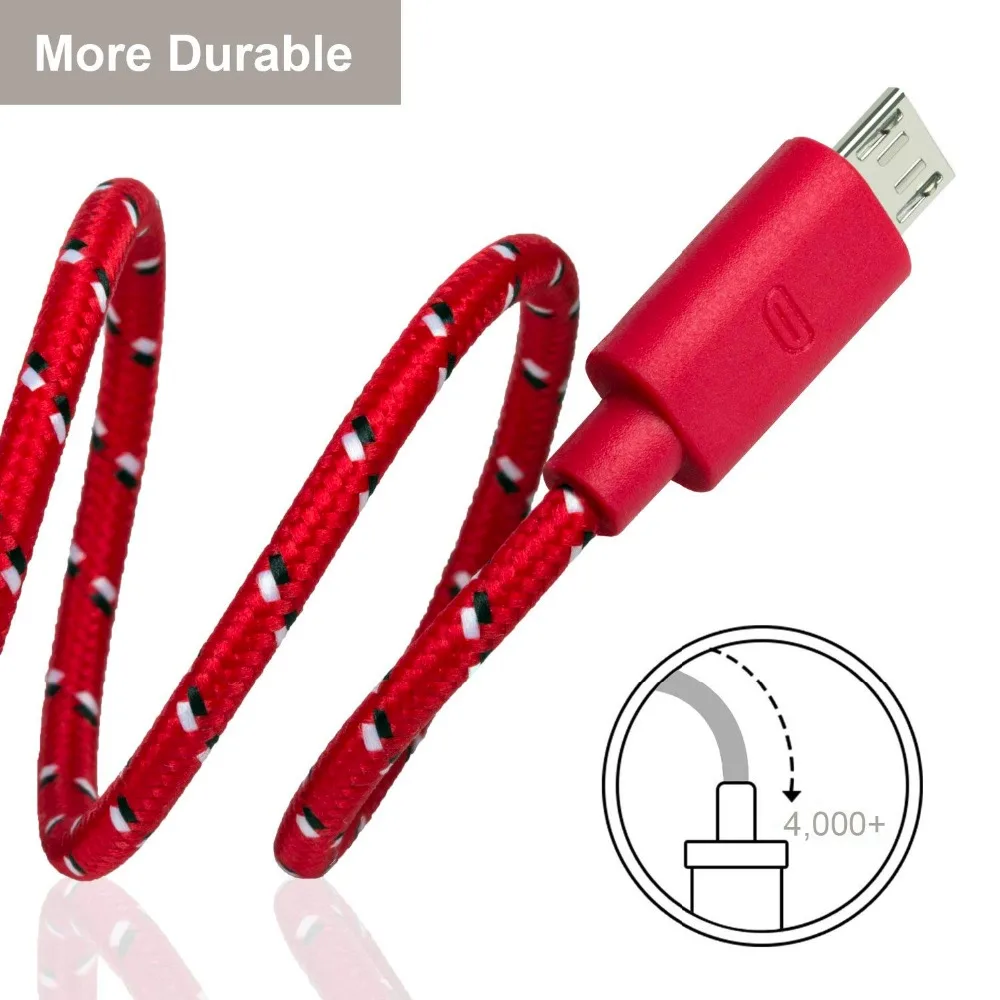 Cable Micro USB OLAF de 1M/2M/3M, Cable adaptador de cargador USB para teléfono móvil de carga rápida, Cable de sincronización de datos para Samsung, Huawei y Xiaomi