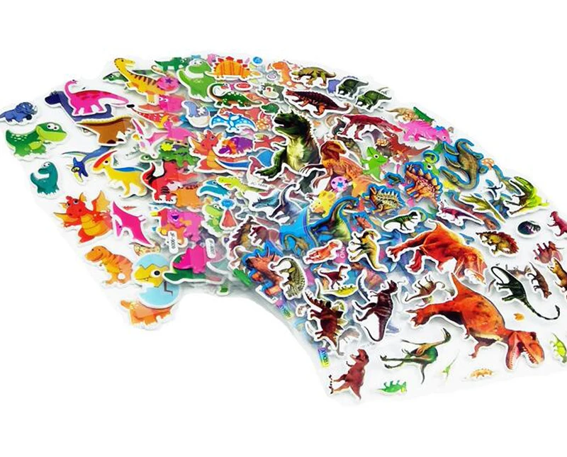 40 hojas de coches de dibujos animados, aviones, animales, princesa, pegatinas DIY, juguetes, álbum de recortes de PVC para niños, diario, cuaderno, decoración, regalos