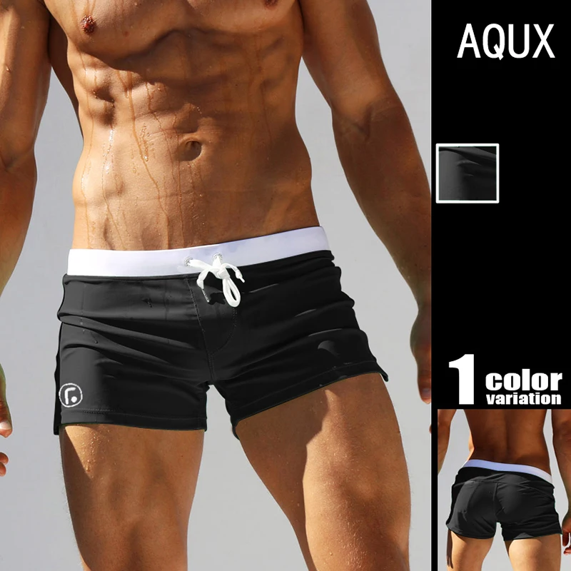 Traje de baño para hombre, pantalón corto de surf de cintura baja, sexy y con personalidad, con bolsillo, para natación y playa