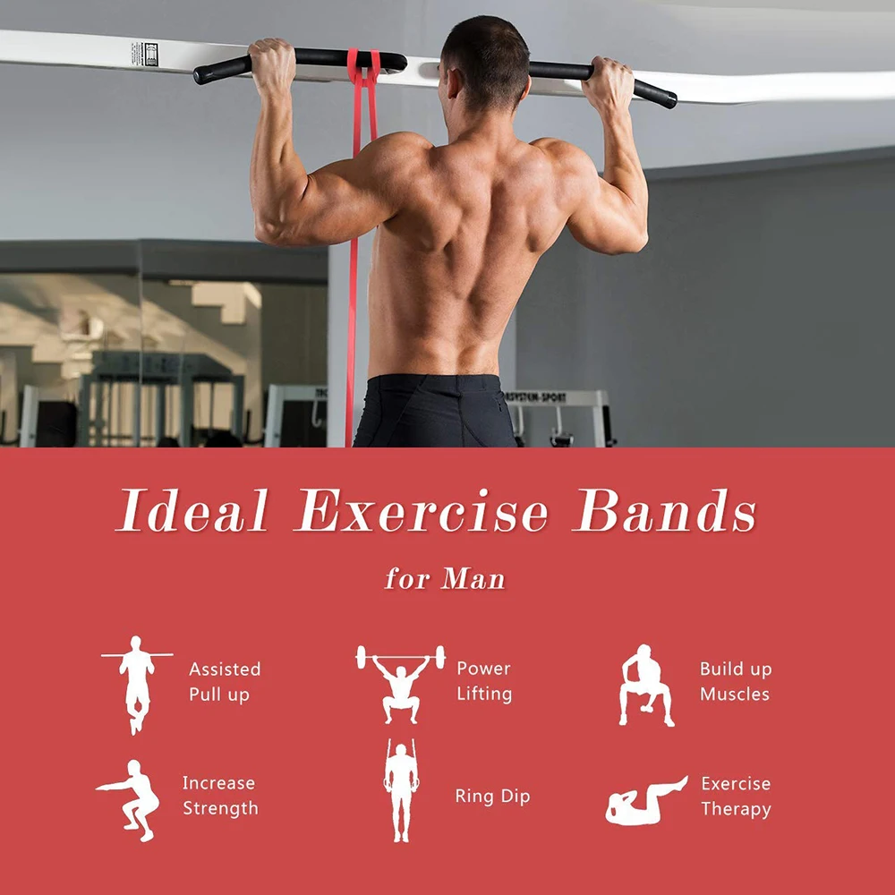 1 Uds banda elástica de Fitness banda de resistencia Tpe banda de tensión de asistencia de Yoga cuerda elástica de látex entrenamiento hombros espalda y caderas