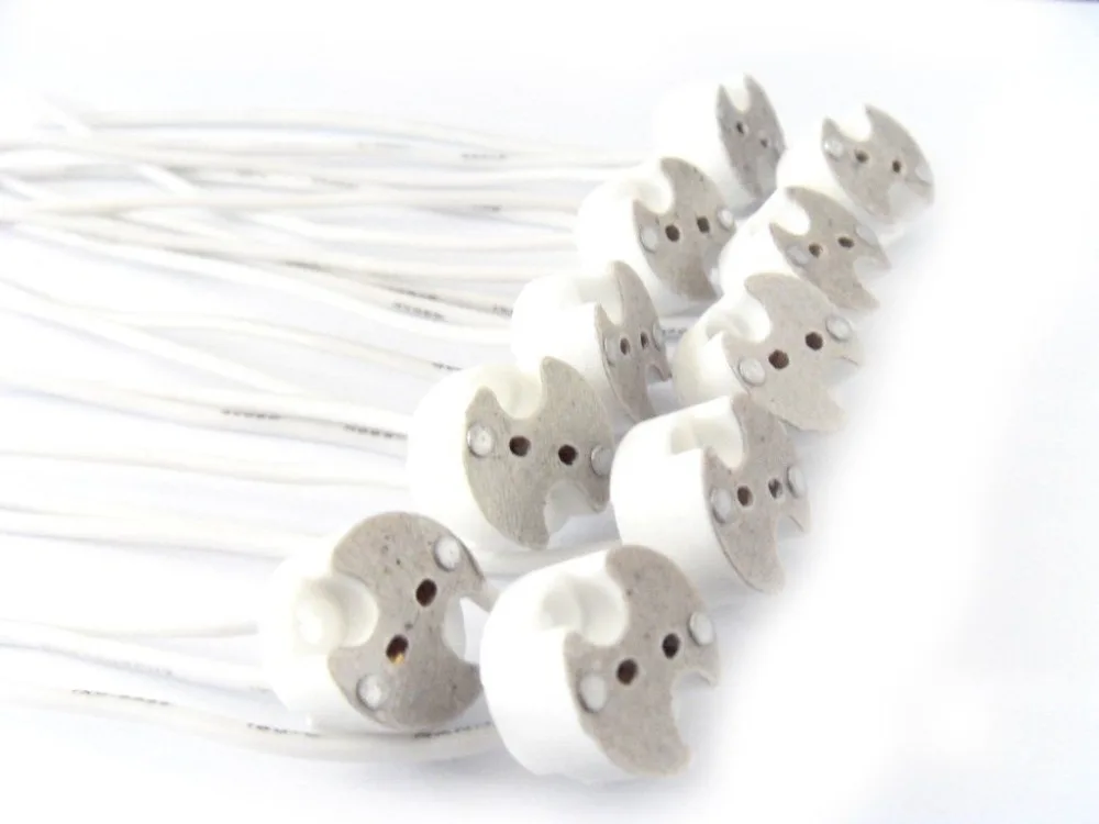 10-200 unids/lote MR16 MR11 GU5.3 G5.3 G4 conector de base de lámpara cable base de enchufe MR16 accesorio de lámpara soporte fijo 15cm cable de silicona