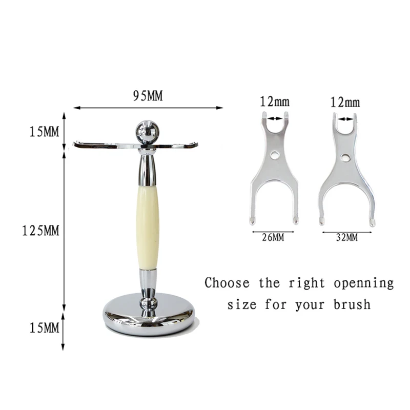 Soporte de Metal Blanco para Brocha de Afeitar y Maquinilla de Afeitar Dscosmetic