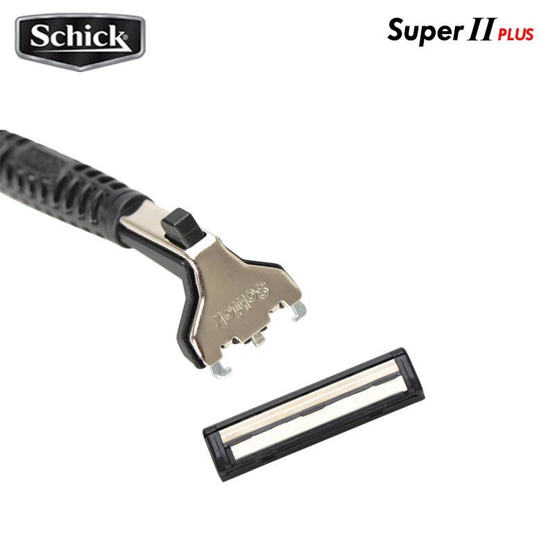 Cuchillas de afeitar originales Schick Super II PLUS, cuchilla de afeitar de doble lubricación con vitamina B5, reemplazo de afeitadora