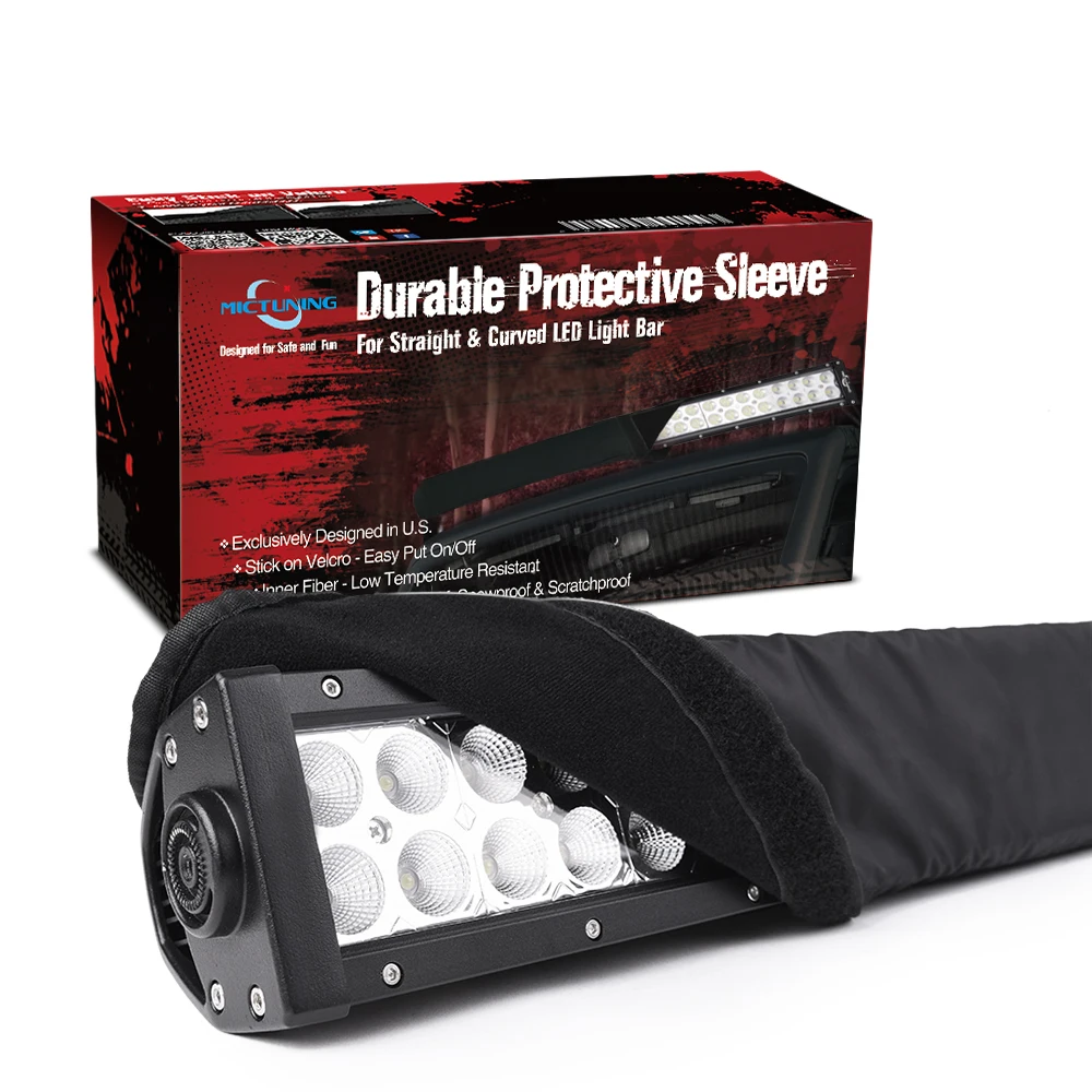 MICTUNING-funda de nailon para coche, accesorio Universal de 22, 32, 42 y 52 pulgadas, barra de luz LED curvada recta, Premium