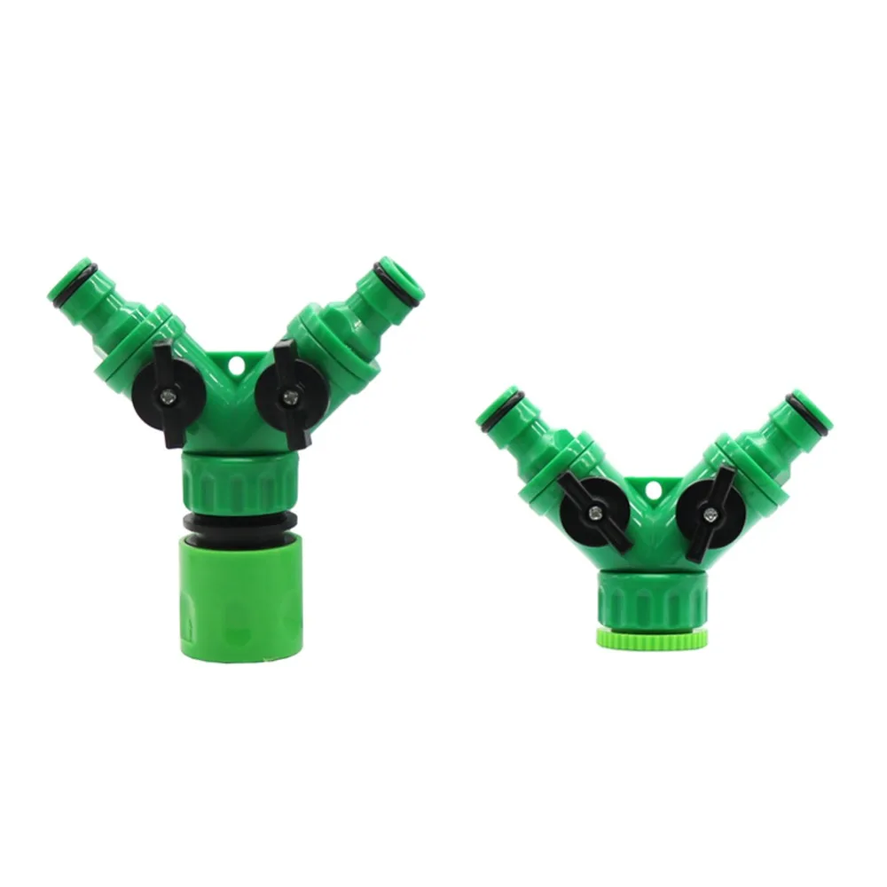 Divisor de Agua de Jardín de 2 Vías, 1/2" 3/4" Rosca Hembra, Tipo Y, Válvula de Control de Agua Ajustable para Manguera de Jardín