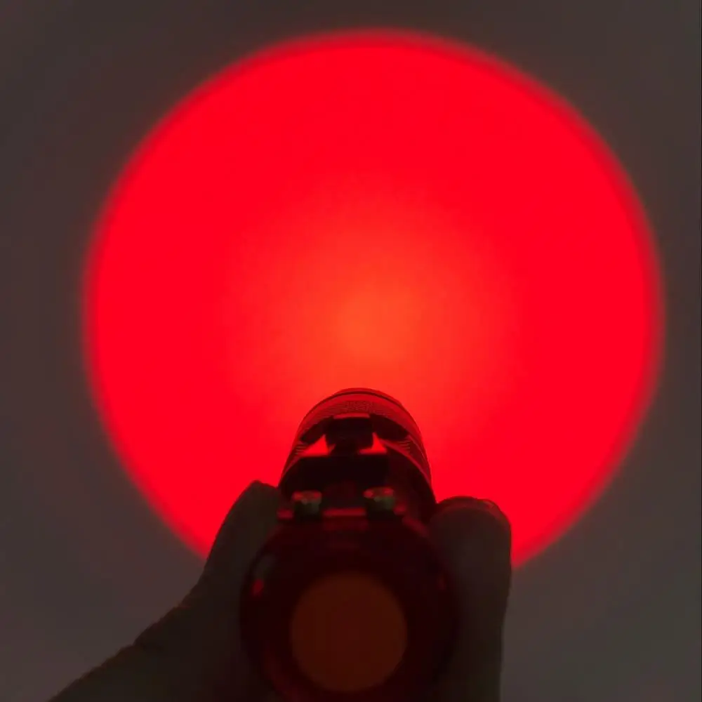 Linterna con Zoom de luz roja, Mini caza, abejas, pesca, vasos sanguíneos, astronomía, observación de estrellas, Detector de cámara de Hotel, lámpara, antorcha AA Cel