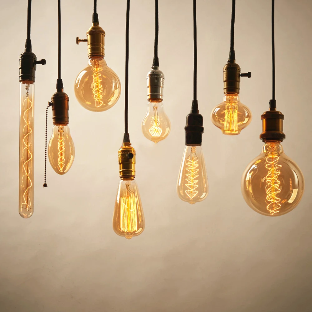 Bombilla Retro Vintage Edison E27 40w 220v ampolla bombilla Vintage lámpara Edison filamento bombilla incandescente lámpara Retro decoración interior