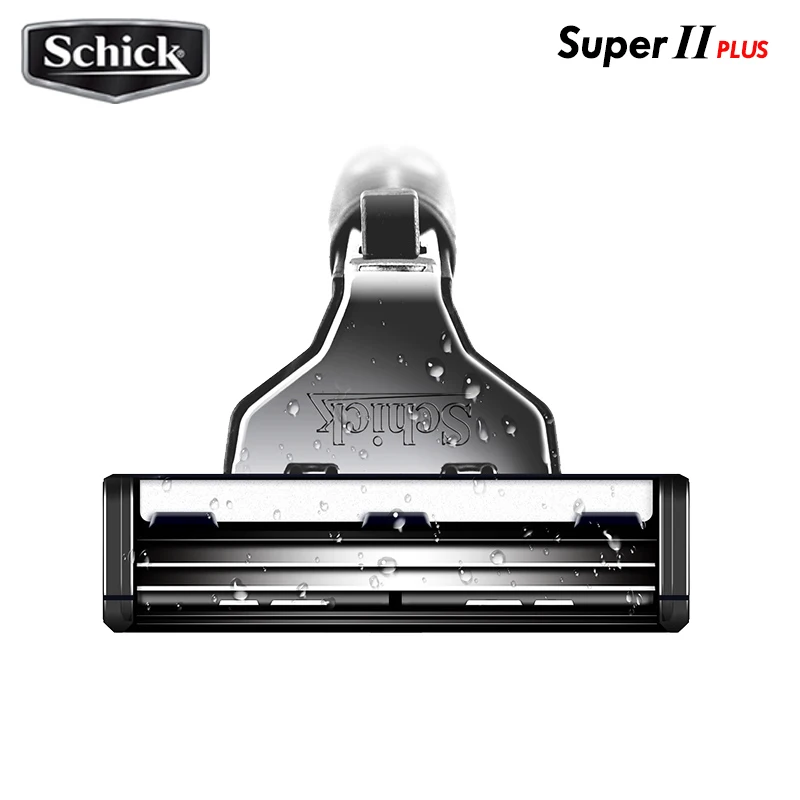 Cuchillas de afeitar originales Schick Super II PLUS, cuchilla de afeitar de doble lubricación con vitamina B5, reemplazo de afeitadora