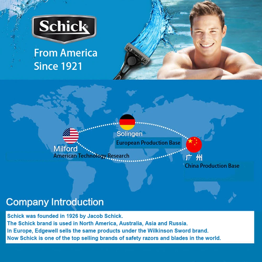 Cuchillas de afeitar originales Schick Super II PLUS, cuchilla de afeitar de doble lubricación con vitamina B5, reemplazo de afeitadora