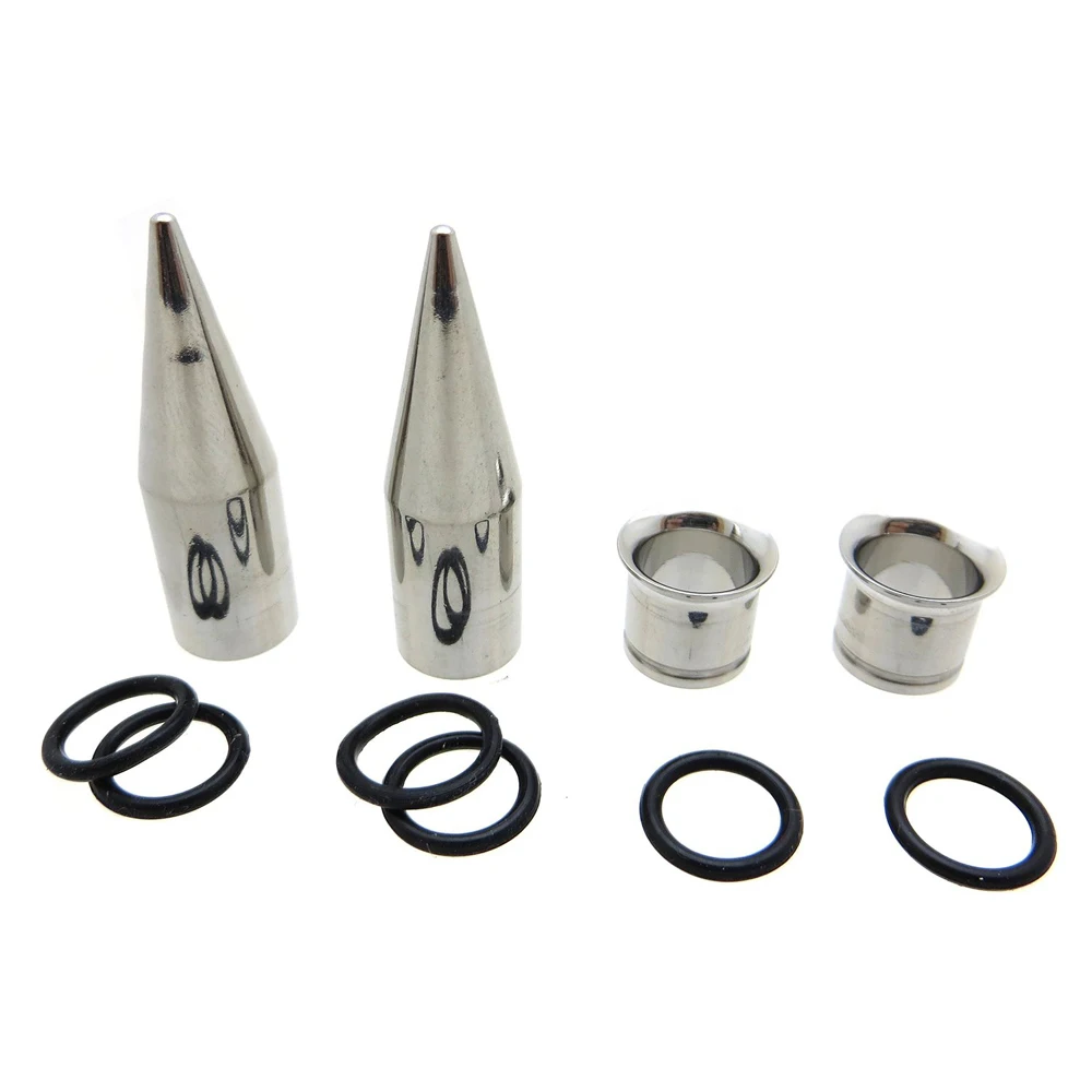 Juego de dilatadores de oreja de acero inoxidable, Kit de estiramiento, Tapers, ojales, tapones, expansor, Piercings corporales, 14G-00G, 36 unidades por lote