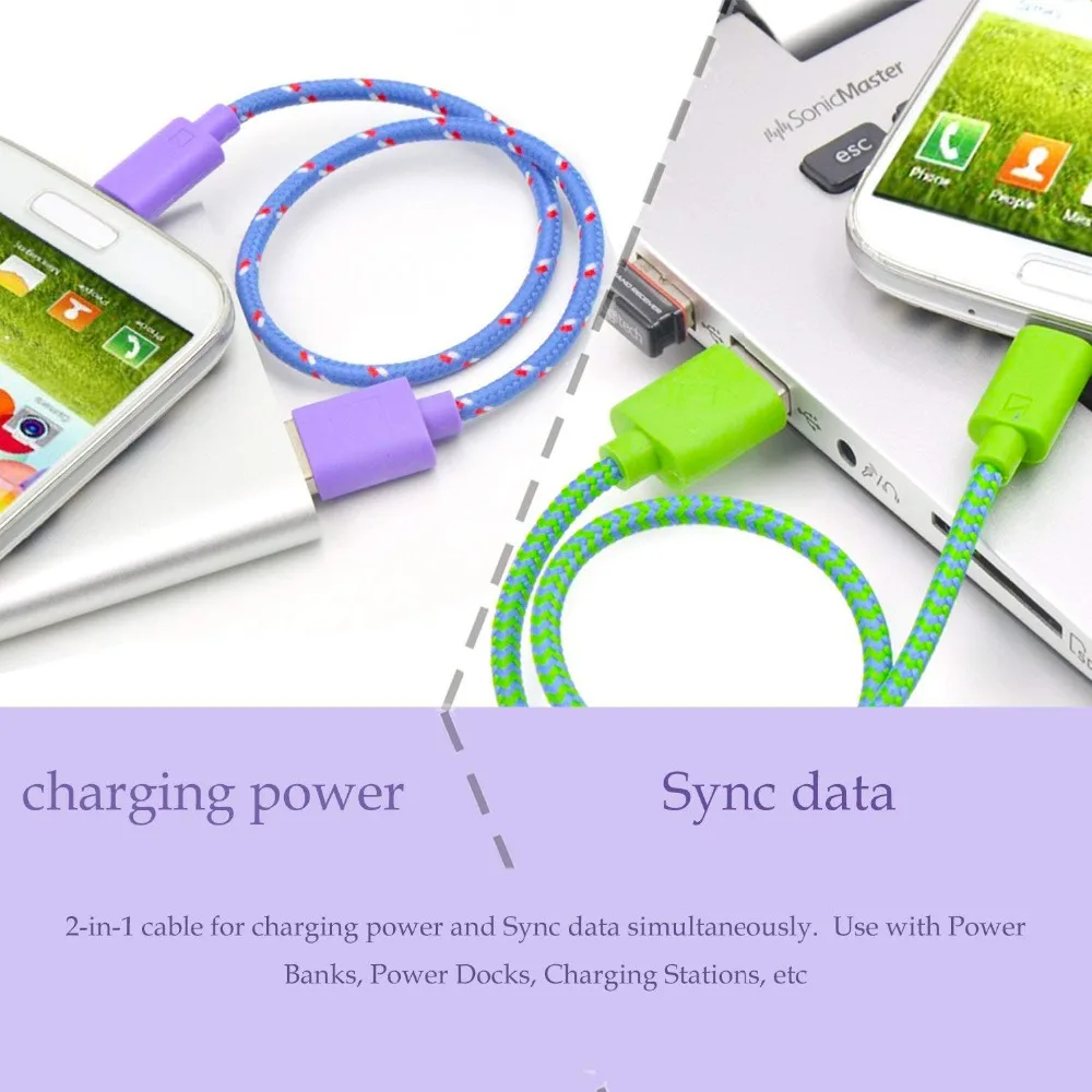 Cable Micro USB OLAF de 1M/2M/3M, Cable adaptador de cargador USB para teléfono móvil de carga rápida, Cable de sincronización de datos para Samsung, Huawei y Xiaomi