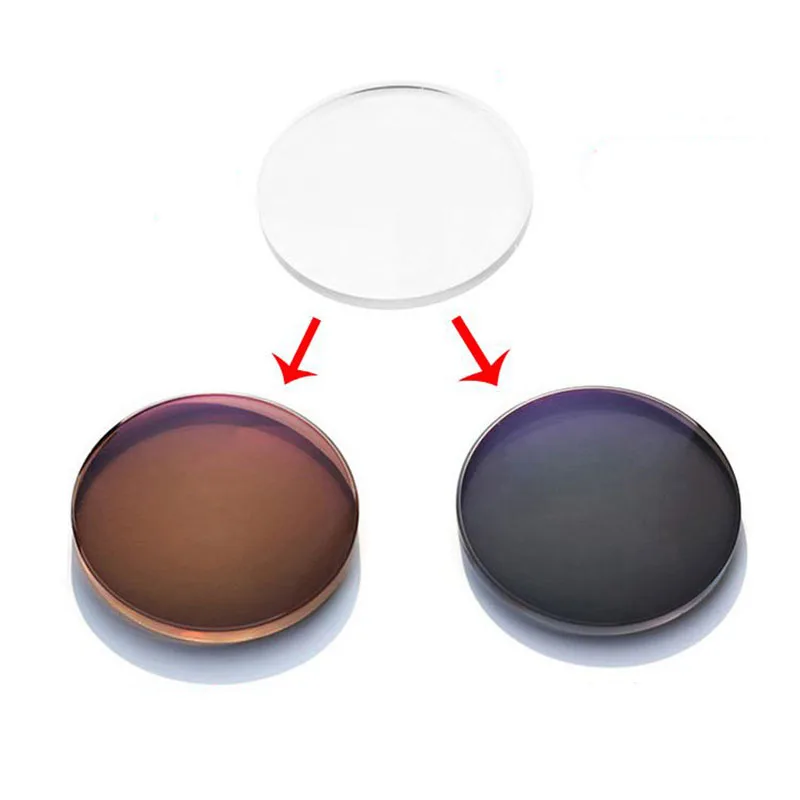BCLEAR1.61 lentes fotocromáticas graduadas asféricas gafas de sol lente de visión única camaleón al aire libre gris marrón miopía astigmatismo