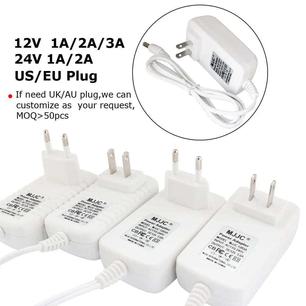 Fuente de alimentación LED 12V 2A 3A 1A adaptador de corriente UE 24V 110V 220V CA a 12 voltios controlador CC para transformador de iluminación de tira LED