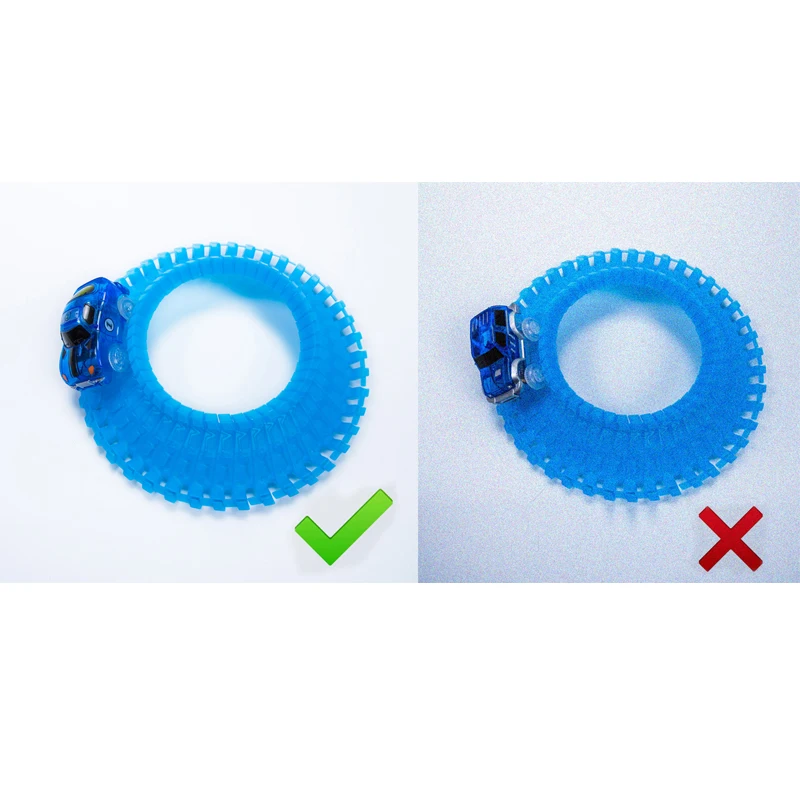 Pista de carreras mágica brillante, vehículo de juguete, luz LED, electrónica, pistas de coches, piezas de juguete, coche para niños, niñas, regalo de cumpleaños