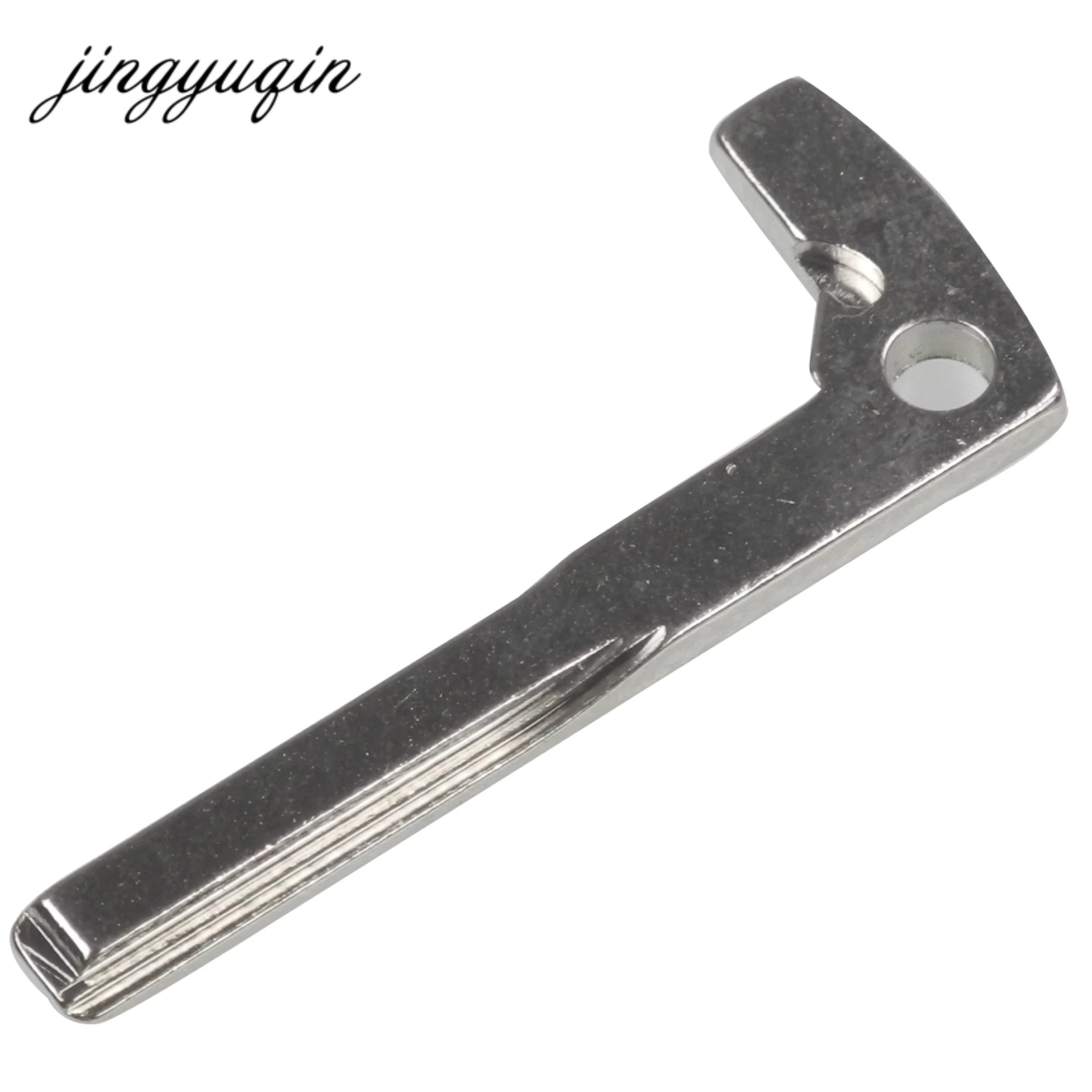 Jingyuqin 15 unids/lote llave sin cortar en blanco inserto para Mercedes Benz Chrome inteligente mando a distancia FOB para automóvil llave de repuesto