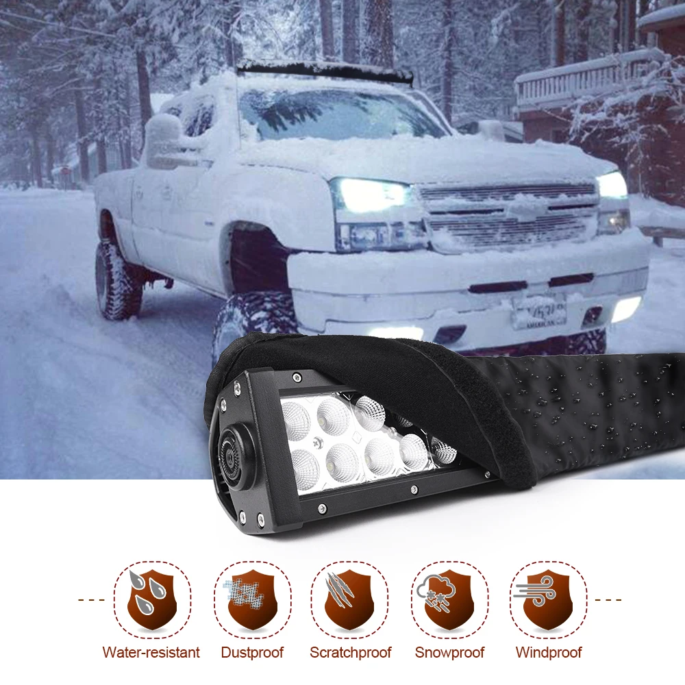 MICTUNING-funda de nailon para coche, accesorio Universal de 22, 32, 42 y 52 pulgadas, barra de luz LED curvada recta, Premium