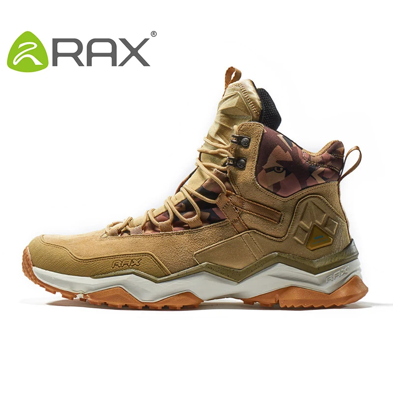 RAX-zapatos de senderismo impermeables para hombre y mujer, zapatillas de deporte de cuero para exteriores, botas de Trekking, senderismo, Camping, escalada, caza
