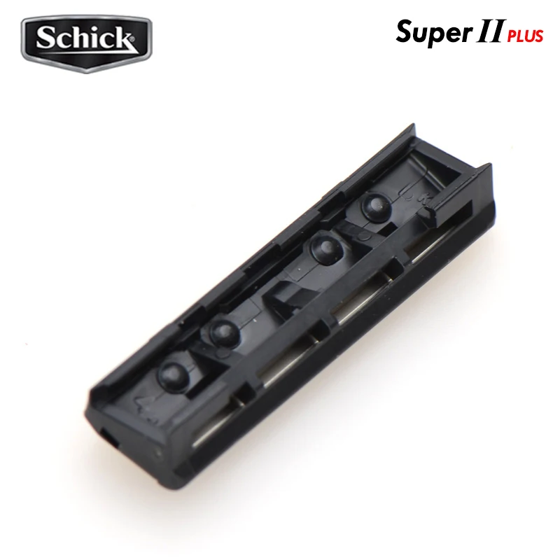 Cuchillas de afeitar originales Schick Super II PLUS, cuchilla de afeitar de doble lubricación con vitamina B5, reemplazo de afeitadora